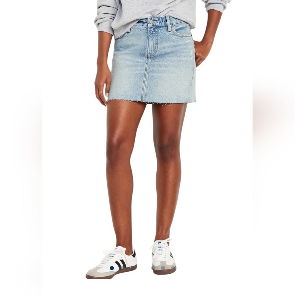 Old Navy Light Blue Denim Mini Skirt
